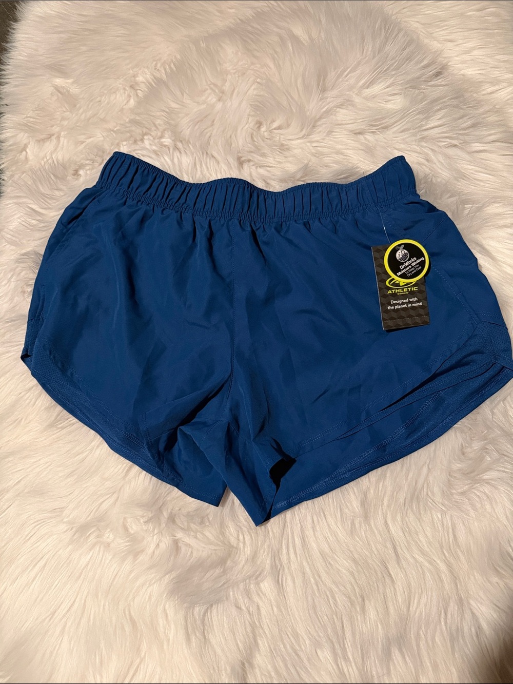 Athletic Works Blue Women's Running Shorts with Elastic Waist